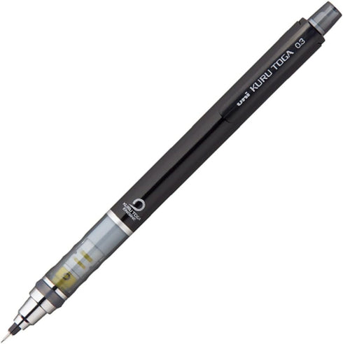 Uni Kurutoga Mechanical Pencil Standard, 0.3mm, Black (M34501P.24)...