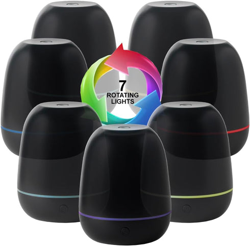 SpaRoom Mini Majesto Aromatherapy Ultrasonic Misting Essential Oil Diffuser for Medium Rooms, 100 mL Water Capacity, Matte Black...