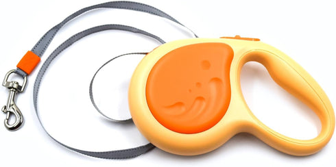 Retractable Dog Lead, Automatic Extendable 10ft/16ft Pet Leash Small, Medium and Large Dog Walking Leash (Orange, 10ft/3m)...