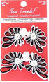 Chinese Frogs Button Closures Hook & Eye Fastener - Sewing Quilting Renaissance Dance Hawaiian Bridal Costumes Outfit Drapery Home Decor-Black/Whi...