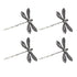 4Pcs Silver Dragonfly Hair Clip,Wedding Retro Antique Barrette,Bridal Headdress Head Wear Styling Hair Accessories for Girls Ladies Bobby Pins Hai...