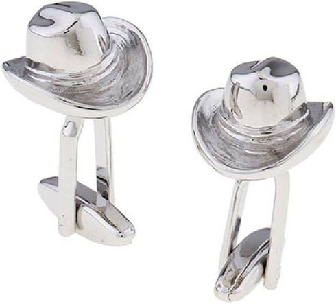 Cowboy Hat Stetson 10 Ten Gallon Pair Cufflinks in a Presentation Gift Box & Polishing Cloth...