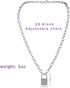 7th Moon Lock Pendant Necklace Statement Long Chain Punk Multilayer Choker Necklace for Women (Silver)...