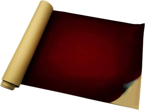 17.7 by 100 Inches Self Adhesive Velvet Roll,Adhesive Velvet Fabric for Jewelry Display cabinets (Burgundy Dark Red)...