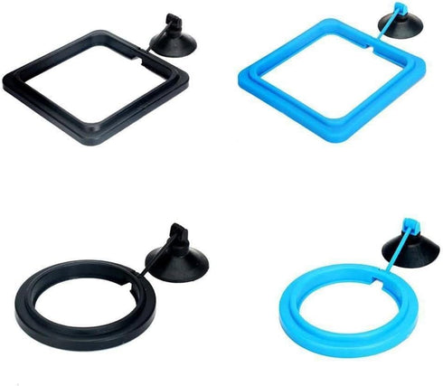 2pc Fish Feeding Ring,Floating Tropical Fish Food Ring Aquarium Fish Tank Suction Cup,Prevents Food from Entering Filter, Pet Supplies Food Tray F...