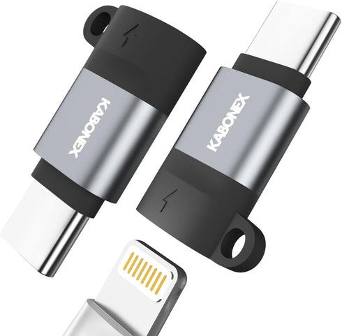 Lightning Female to USB-C Male Adapter | 30W PD Fast Charging | Compatible with iPhone15/Plus/Pro/Pro Max and More Type C Devices, Not for Audio/O...
