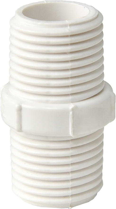 10pcs 0.5 Inch PVC Nipple Male to Male coupling adaptor of Thread plumbing PIPE connection 1/2Inch (1/2", pack of 10)...
