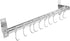 ASkinds Utensil Hanging Rack Stainless Steel Rail Hanger Rod Wall Mounted Pot Pan Lid Holder Cookware Storage Organizer with Sliding Hooks for Kit...