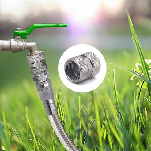 Garden Hose Adapter, Easy to Use, 2 Pack No Lead Metal 3/4 Inch Female to Female Connectors Fittings with 2 Extra Silicone Washers...