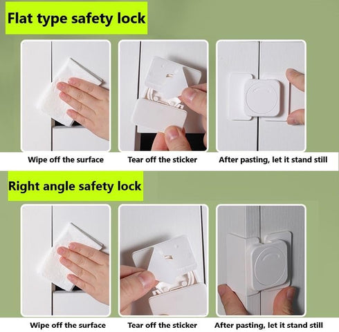Cabinet Lock Suitable For Children, Infants, And Toddlers, Safety Lock For Cabinets, Drawers, Refrigerators, And Windows, Easy To Install, Odorles...