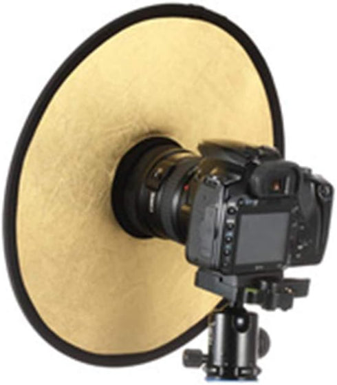 EORTA 2 in 1 Photography Photo Reflector Collapsible Disc Light Reflector Portable Hollow Light Diffuser DSLR Light Lens-Mount, with Protecting Ba...