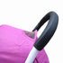 MINILUJIA Baby Stroller Armrest Bumper Handlebar Sleeve Cover Universal Handle Cover DustProof Protect PU Leather Case with Removable Zipper Black...
