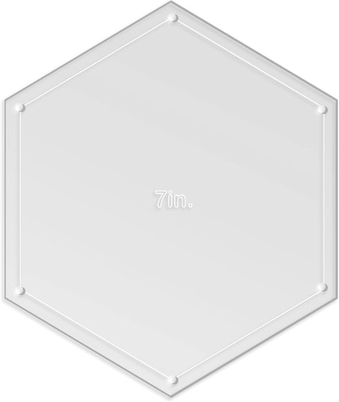 Hexagon Quilting Template Set - 7" with 1/4" Seam Allowance - Durable Acrylic Templates for Quilting, Patchwork, Crafting, & Sewing Projects - Cle...