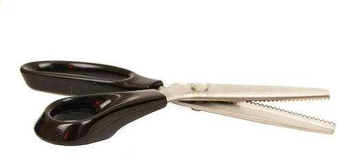 Dressmaking Sewing Craft Scissors, Professional Stainless Steel Pinking Shears Comfort Grip, Serrated & Scalloped Blades Cut Tailor Decorative Too...
