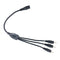 Litever Power Splitter, Black, 3 Way, 1 Female Jack to 3 Male Plugs, 5.5mm x 2.1mm, 1:3, Y Adaptor Copper Cable, for CCTV Camera & LED Strip Light...