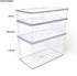 Isaac Jacobs Large Stackable Organizer Bin (10.75” x 6.5” x 6.1”) w Hinged Lid Clear Storage Box Home Office School Fridge Bathroom Kitchen Pantry...