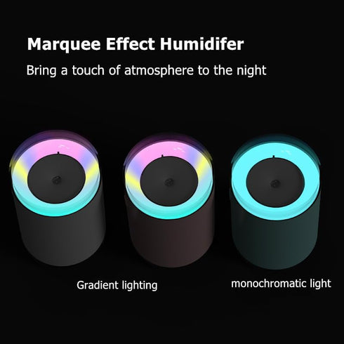Portable Mini Humidifier 220ml, Colorful Light Mini Humidifier Max 40ml/h Nano Cool Mist Spray, 2 Light Mode Quiet Personal Ultrasonic Humidifier ...