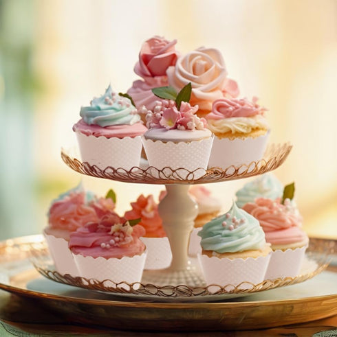 Dress My Cupcake Standard Ivory Beige Cupcake Wrappers, Set of 50...