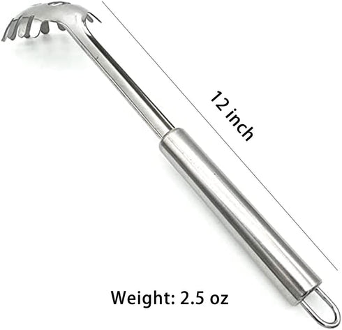 2 Pieces Spaghetti Spoon Set, Pasta Fork, Pasta Spoon, Spaghetti Sever, Pasta Tongs, Durable Stainless Steel Pasta Server and Tongs, Heat Resistan...