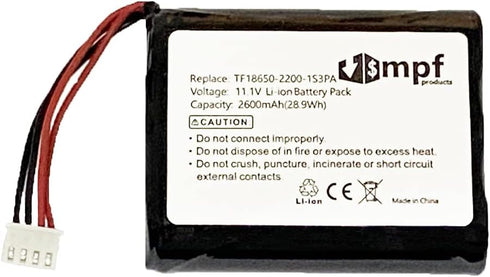 2600mAh TF18650-2200-1S3PA Battery Replacement Compatible with Marshall Stockwell Portable Bluetooth Speaker...