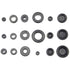 XINGYHENG 125Pcs 18 Sizes Rubber Grommets Eyelet Ring Gasket Repair Box Washer Seal Assortment Set for Plumbing Automotive General Repair...