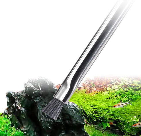 2pcs Stainless Steel Aquarium Algae Brush Fish Tank Landscaping Stone Cleaner...