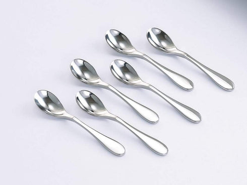Knork Stainless Steel Demitasse Spoon (Set of 6), Shiny Gloss Silver, Tiny Coffee-Appetizer Specialty Spoons...
