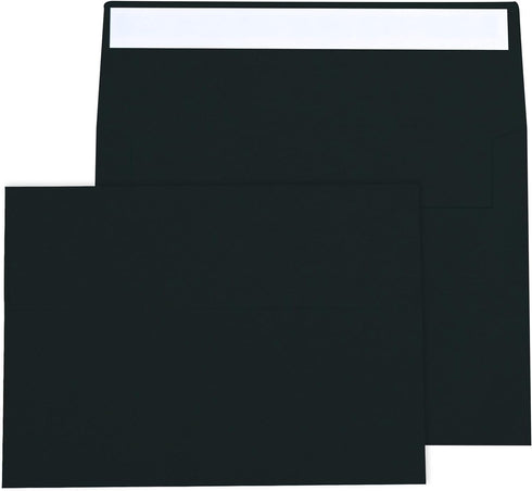 50 Pack Black Envelopes,A7 Invitation Envelopes,Wedding, Baby Shower,Brown Black Envelopes for Personalize Gift Cards, Birthday Party,5x7 Envelope...