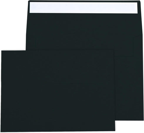 50 Packs 5x7 Envelopes,Black A7 Envelopes,5x7 Envelopes for Invitations,Envelopes Self Seal for Weddings,Greeting Cards, Mailing, Invitations, Pho...