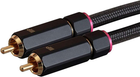 Monoprice 138081 3.5mm to 2-Male RCA Adapter Cable - 3 Feet - Black, Gold Plated Connectors, Double Shielded with Copper Braiding - Onix Series...