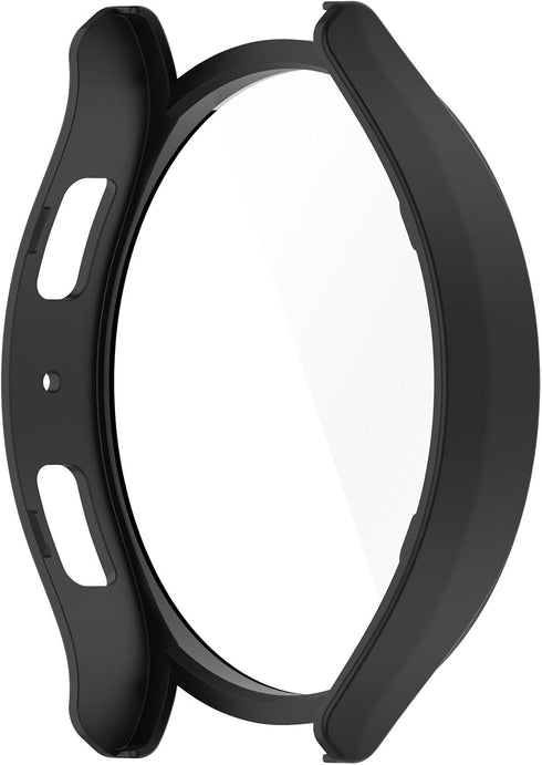 Smartwatch Full Coverage PC Protective Case Cover with Tempered Glass Screen Protector Compatible with Samsung Galaxy Watch 6 40mm, Soft and Durab...