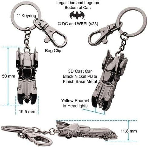 The Official Flash Batmobile DC Comics Movie 3D Keychain - Officially Licensed Release BATMOBILE FLASH Worlds Collide, Collectible Key Ring 5cm x ...