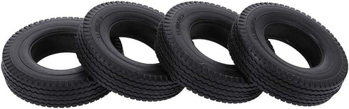 GoolRC 4pcs Trailer Car Rubber Tires for 1/14 Tamiya Tractor Truck RC Climber Trailer...