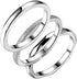 3Pcs 2mm Eternity Stackable Stainless Steel Band Ring for Girls Statement Wedding Ring For Women Shiny And Hammered Resin Rings Rose Gold...