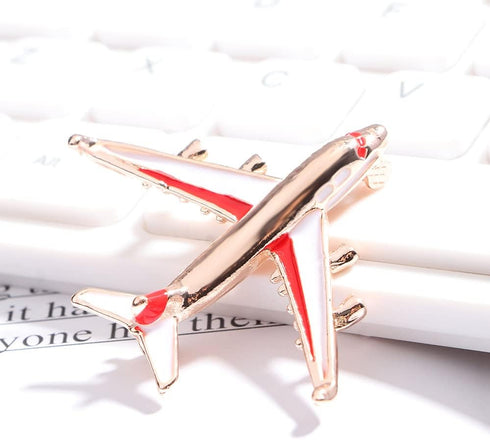 2PCS Airplane Brooch Pins,Red Blue Aircraft Brooch Pin Airplane Model Brooch Cute Plane Pin Brooch for Women Men...