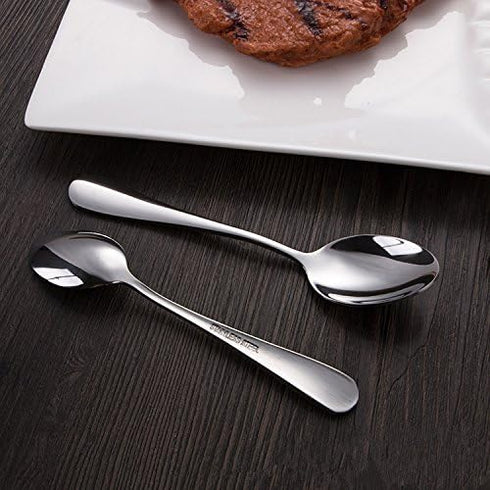 6-Piece Dinner Spoon Set Table Spoon Flatware Stainless Steel Mirror Polishing 7-Inch 18cm...