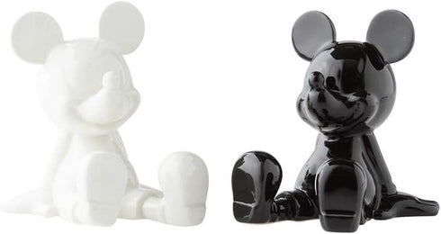Enesco Disney Ceramics Mickey Mouse Sitting Salt and Pepper Shakers, 3.5 Inch, Black and White...