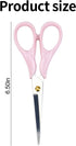 Multipurpose Stylish Pink Scissors, Stainless Steel Scissors with Acrylic Handle Stationery Paper Cutting Tool for Office, Home, School (Pink)...