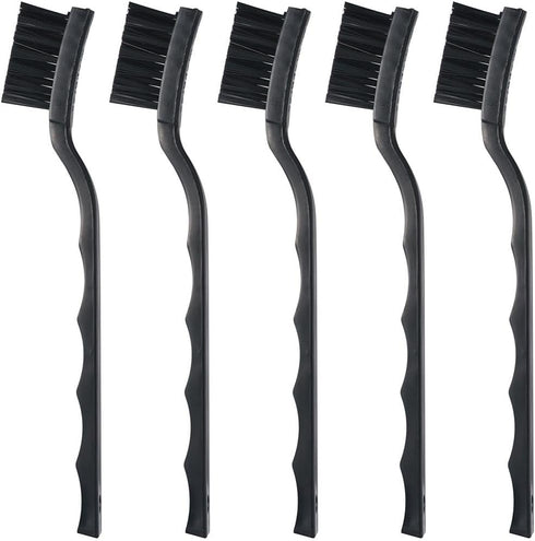 5Pcs ESD Cleaning Brushes, Plastic Three Row Small Crank Brush, Brush Tool Kit Set for Keyboard PCB Motherboards, Black...