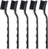 5Pcs ESD Cleaning Brushes, Plastic Three Row Small Crank Brush, Brush Tool Kit Set for Keyboard PCB Motherboards, Black...