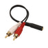 VCE 3.5mm Female to 2 RCA Male Stereo Audio Y Cable 2-Pack, Gold Plated Adapter Compatible for TV,Smartphones, MP3, Tablets, Speakers,Home Theater...