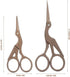 Embroidery Scissors Stork, 2 Pcs Bird Scissors Black Stainless Steel Crane Design Embroidery Scissors, Stork Shears Scissors for DIY Embroidery, C...