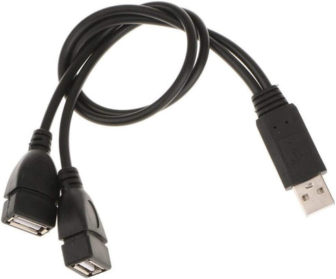 USB 2.0 Adapter, Dual USB Female Jack Y Splitter Charger Cable (2 Pack) for Laptop/Tablet/Smartphone Data Transmission/Charging...