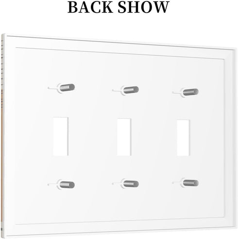 Abstract Art Bosnia Boho Triple Toggle Light Switch Cover 3 Gang Wall Plate Decorative Switchplate Electrical Faceplate for Bathroom Kitchen Home ...