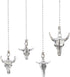DICOSMETIC 4Pcs Fan Pull Chain 4 Styles Ceiling Pull Chain Extension Cattle Head Fan Pull Chain Stainless Steel Ball Chain Chain Extender Fan Acce...