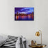 Chicago Cityscape at Night Wall Art Painting on Canvas Michigan Lake Bedroom Wall Art Modern Urban Building Panorama House Decorations for Living ...