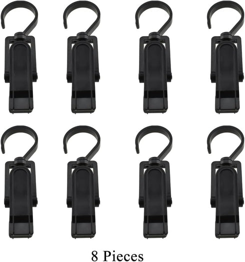 Hahiyo Plastic Swivel Clothespins Hanging Hook Clip Smooth Rotate Strong from Wind Secure to Hold Heavy Laundry Save Space Not Damage Leave Pinch ...