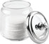 iDesign York Bathroom Vanity Glass Apothecary Jar for Cotton Balls, Swabs, Cosmetic Pads - Clear/Polished Lid,Small...