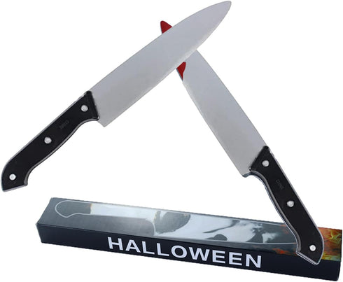 Classic Knife 2Pcs,Halloween Kills Butcher Knife Prop Silver...