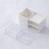 Desktop Storage Organizer Mini Box for Office Supplies Container Pen Holder for Desk Cute Pencil Cup Pot Makeup Brush Holder (White)...